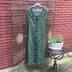 Green Embroidered Maxi Dress